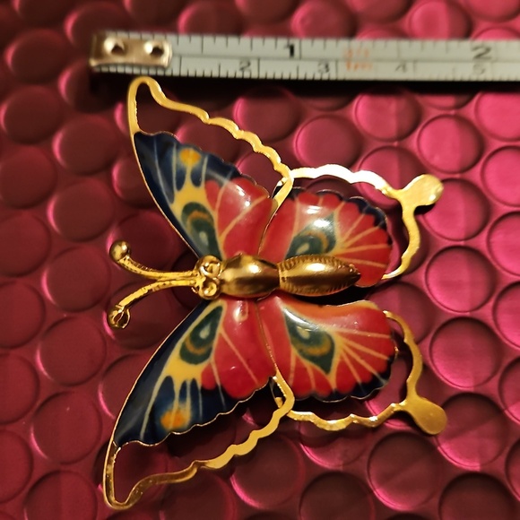 Vintage Colorful Butterfly Brooches Set of 5, excellent condition - Picture 5 of 8